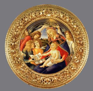 Maria lapsen ja viiden enkelin kanssa tekijältä Sandro Botticelli