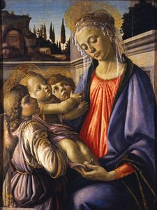 Neitsyt ja lapsi kahden enkelin kanssa, noin 1470. tekijältä Sandro Botticelli