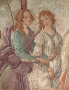 Venus ja armot tarjoamassa lahjoja tytölle, 1480-83, tekijältä Sandro Botticelli