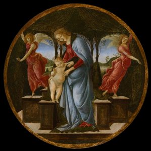 Neitsyt ja lapsi kahden enkelin kanssa tekijältä Sandro Botticelli