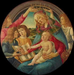 kopio, joka perustuu teokseen ”Madonna of the Magnificat” tekijältä Sandro Botticelli