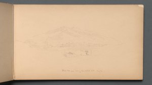 Luonnoslehti, sivu 12: "Valkoiset vuoret Randolph Hillin juurelta". tekijältä Sanford Robinson Gifford