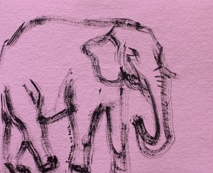 Abstrakti vaaleanpunainen norsu tekijältä Santhosh ch