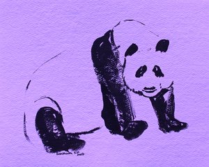 Panda mustalla musteella tekijältä Santhosh ch