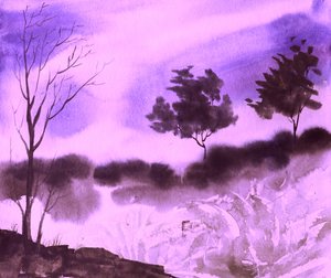 Eteerinen violetti maisema tekijältä Santhosh ch