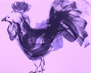 Ilmeikäs violetti kukko tekijältä Santhosh ch