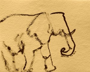 Minimalistinen elefanttipiirros tekijältä Santhosh ch
