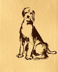 Luonnos istuvasta beaglesta tekijältä Santhosh ch