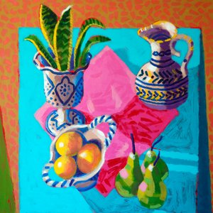 Asetelma # 57, 2025 (akryyli laudalle) tekijältä Sara Hayward