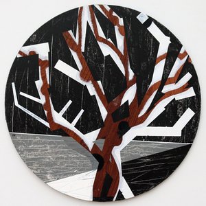 Twixt Heaven & Earth IV-B (akryyli pyöreällä levyllä) tekijältä Sara Hayward