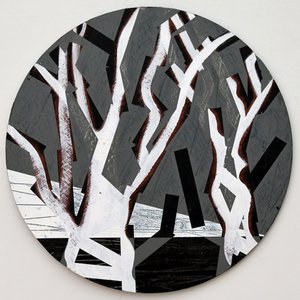 Twixt Heaven & Earth IX-B (akryyli pyöreällä levyllä) tekijältä Sara Hayward