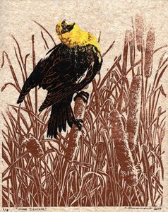 Cattail Cantata, 2017 (Linoleikkaus)