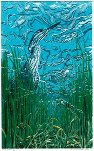 Pond Gazer, 2024 (Linoleikkaus)