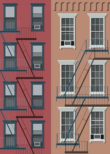 New York Town House, 2017 (digitaalinen) tekijältä Sarah Evans