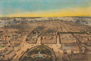 New York Union Square, Looking South, 1850. tekijältä Sarony and Co
