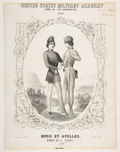 Yhdysvaltain sotilasakatemia: Valmistuneiden laulu, 1852. tekijältä Sarony and Co