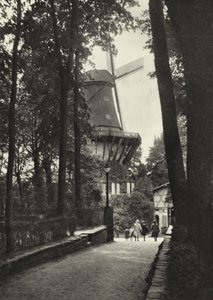 Potsdam, historiallinen tuulimylly Sanssoucissa; Historiallinen tuulimylly Sanssoucissa (m/w kuva)