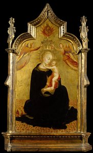 Madonna ja lapsi enkelien kanssa, n. 1445-50. tekijältä Sassetta
