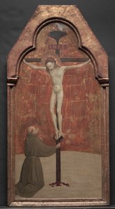 Pyhä Franciscus polvistumassa Kristuksen edessä ristillä, 1437-1444.