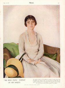 Hänen majesteettinsa kuningatar Elisabetin (1900-2002) muotokuva teoksesta 