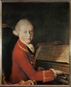 Mozart Veronassa (öljy kankaalle) tekijältä Saverio dalla (after) Rosa