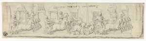 Antiikki Relief of Chariot Race