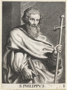 H. Philippus S. Philippus (otsikko esineessä) Kristus, Maria ja apostolit (sarjan nimi) tekijältä Schelte Adamsz. Bolswert (possibly)