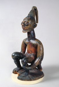 Joruba-patsas istuvasta päälliköstä, Nigeria