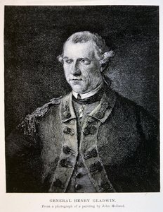 Kenraali Henry Gladwin, John Hollandin maalauksen valokuvasta (litografia). tekijältä School American