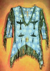 "Ghost dance" -mekko, Arapaho Tribe (buckskin)