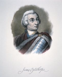 James Edward Oglethorpe (väri litho) tekijältä School American