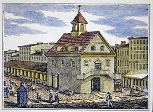 Philadelphian vanha oikeustalo (väri litho) tekijältä School American