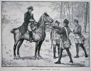 Majuri John Andren vangitseminen (litho) tekijältä School American