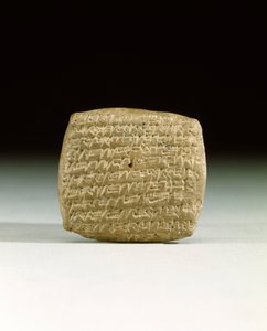 Vanha assyrialainen nuolenpäätaulu, Kappadokian Kaneshin kauppiassiirtokunnasta, joka vaatii erääntyneiden tilien maksamista, n. 1900-1800 eKr. (kivi)