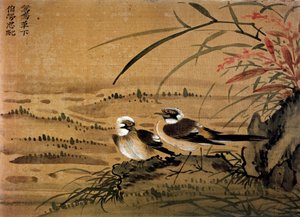 Taide Kiina: Linnut. Li youen kienin silkkimaalaus 1500-luvulta. Pariisi, BN tekijältä School Chinese