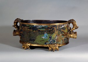Kiinalainen taide: pot-kätkö cloisonnen sähköpostissa. 1500-luvun Pariisi, koristetaide tekijältä School Chinese