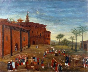 Kiinalainen taide: kohtauksia vankien kidutuksesta ja kidutuksesta. 1800-luvun maalaus - kiinalainen taide: kohtauksia vankien kidutuksesta ja teloituksista. 1800-luvun maalaus. Louvre-museo, Pariisi