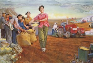 "Maa täynnä kevättä", Kiinan kulttuurivallankumouksen propagandajuliste. tekijältä School Chinese