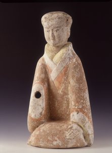 Lady of Court. Kiina, Länsi-Hanin aikakausi (206 AV - 220 jKr), 60 cm H. Terrakottapatsas. tekijältä School Chinese