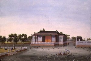 Water Garden, n. 1820-40 (vesiväri paperilla) tekijältä School Chinese