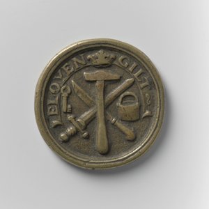 Amsterdamin seppäkillan osallistumistunnus, n. 1700 (messinki)
