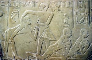 Muinainen Egypti, Helpotus, Kylän vanhimmat pakotettiin myöntämään virheelliset veroilmoituksensa virkailijoille, Merereukan hauta, 6. dyn (kuva) tekijältä School Egyptian