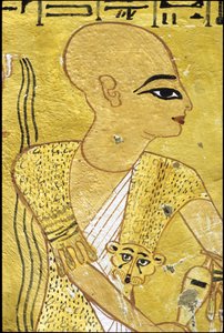 Muinainen Egypti, Seinämaalaus Inherkhaun hauta, Thebes, Aatelisten hauta, 20. dynastia, Pappi kaatamassa juomia Inherkhaun puolesta (kuva) tekijältä School Egyptian