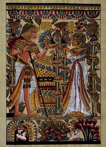Egyptin antiikki: uhri faaraolle. Papyrus, New Empire tekijältä School Egyptian