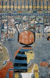 Luxor, Thebes: Horemhebin (-1343 - -1314), egyptiläisen faaraon hauta, jossa näkyy jumalatar Isis. tekijältä School Egyptian