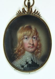 Herrasmies nimeltä William Cavendish (akvarelli norsunluun) tekijältä School English