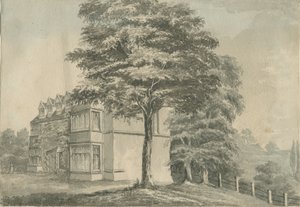 Arley Hall (tai "Castle"): intialainen mustepiirustus ja [?1800-luvun lopulla] (piirustus) tekijältä School English
