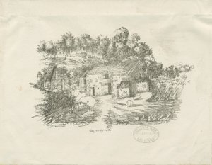 Biddulph - Knypersley Mill: litografia (vinjetoitu), [c 1826] (painettu) tekijältä School English