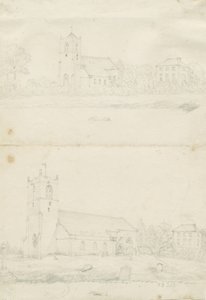 Blymhillin kirkko: lyijykynäpiirrokset, nd [1797] (piirustus) tekijältä School English
