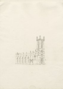 Burton-upon-Trent - Holy Trinity Church: piirustus, nd [?1820-luku] (piirustus) tekijältä School English